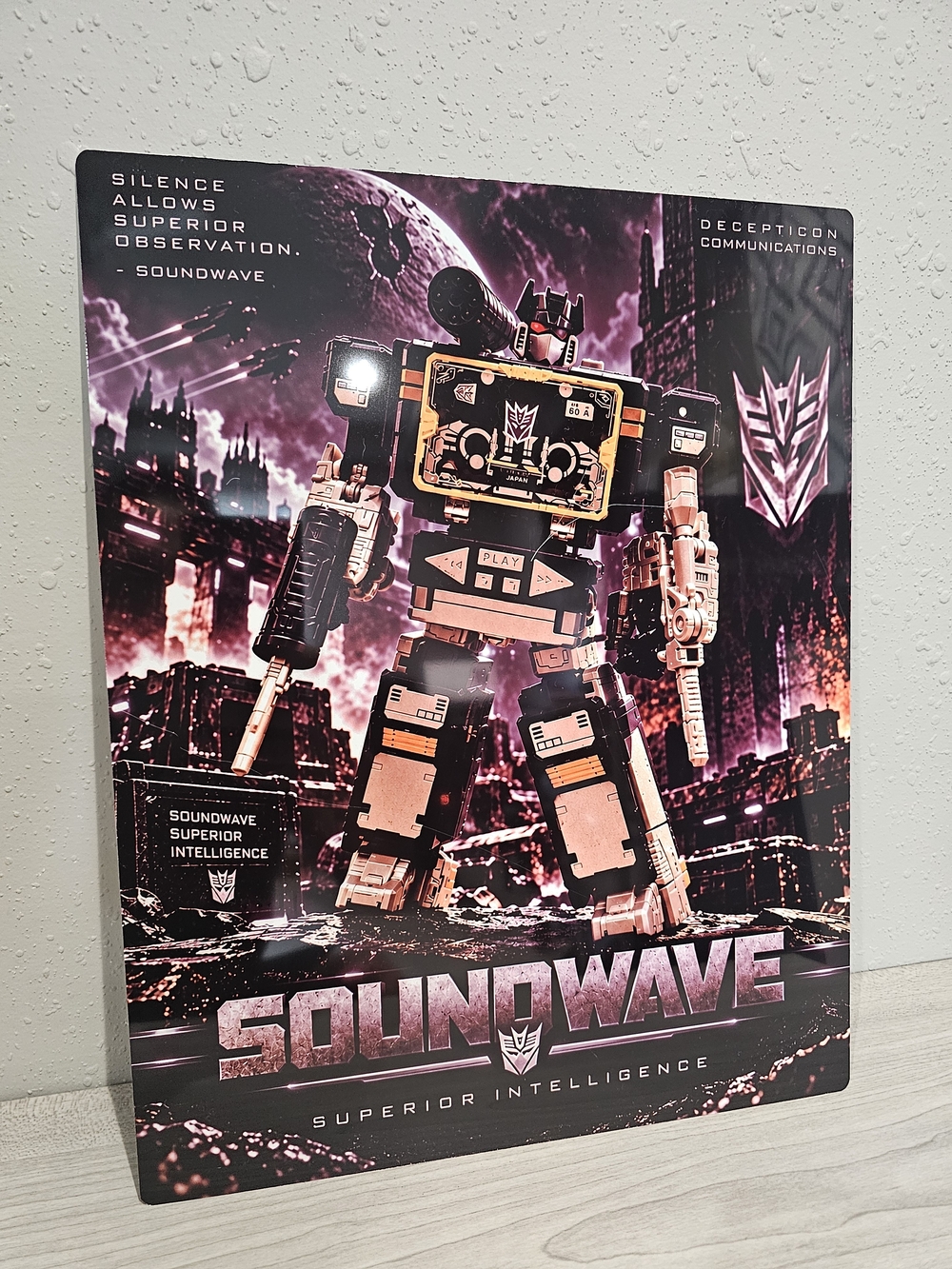 Soundwave 11x14 Metal Sublimation- Transformers Fan Art